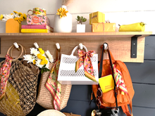 Load image into Gallery viewer, Giraffe Tutti Frutti Silk Twilly