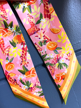 Load image into Gallery viewer, Giraffe Tutti Frutti Silk Twilly