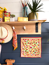 Load image into Gallery viewer, Strawberry Doodle Tutti Frutti 100% Silk Sqaure/Bandana