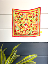 Load image into Gallery viewer, Strawberry Doodle Tutti Frutti 100% Silk Sqaure/Bandana