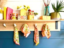 Load image into Gallery viewer, Flamingo Tutti Frutti 100% Silk Sqaure/Bandana