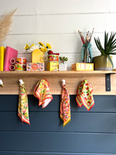 Load image into Gallery viewer, Flamingo Tutti Frutti 100% Silk Twilly