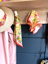 Load image into Gallery viewer, Flamingo Tutti Frutti 100% Silk Sqaure/Bandana