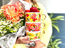 Load image into Gallery viewer, Flamingo Tutti Frutti Stackable Mug
