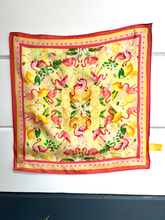 Load image into Gallery viewer, Flamingo Tutti Frutti 100% Silk Sqaure/Bandana
